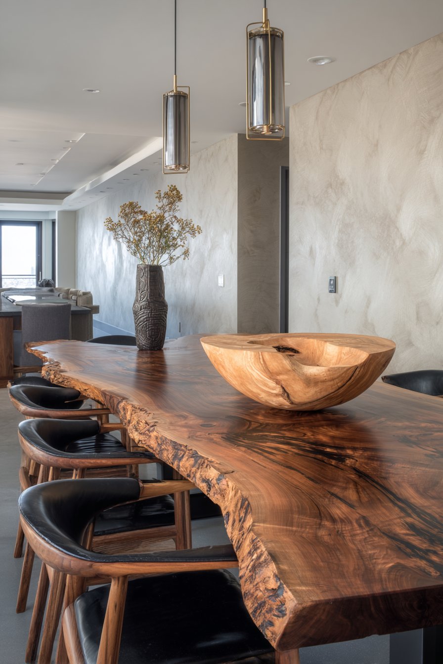 Book-Matched Walnut Waterfall Edge Luxury