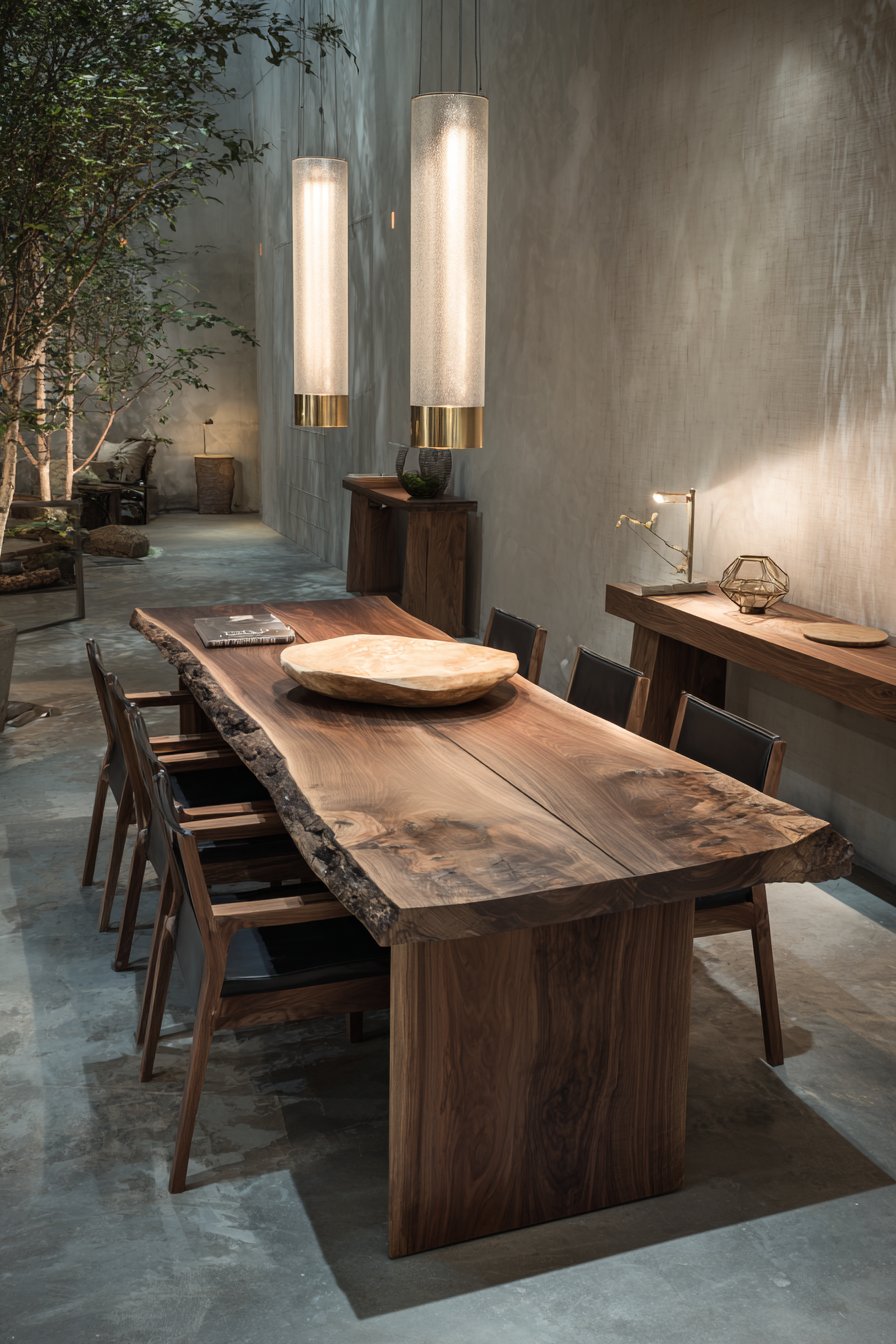 Book-Matched Walnut Waterfall Edge Luxury