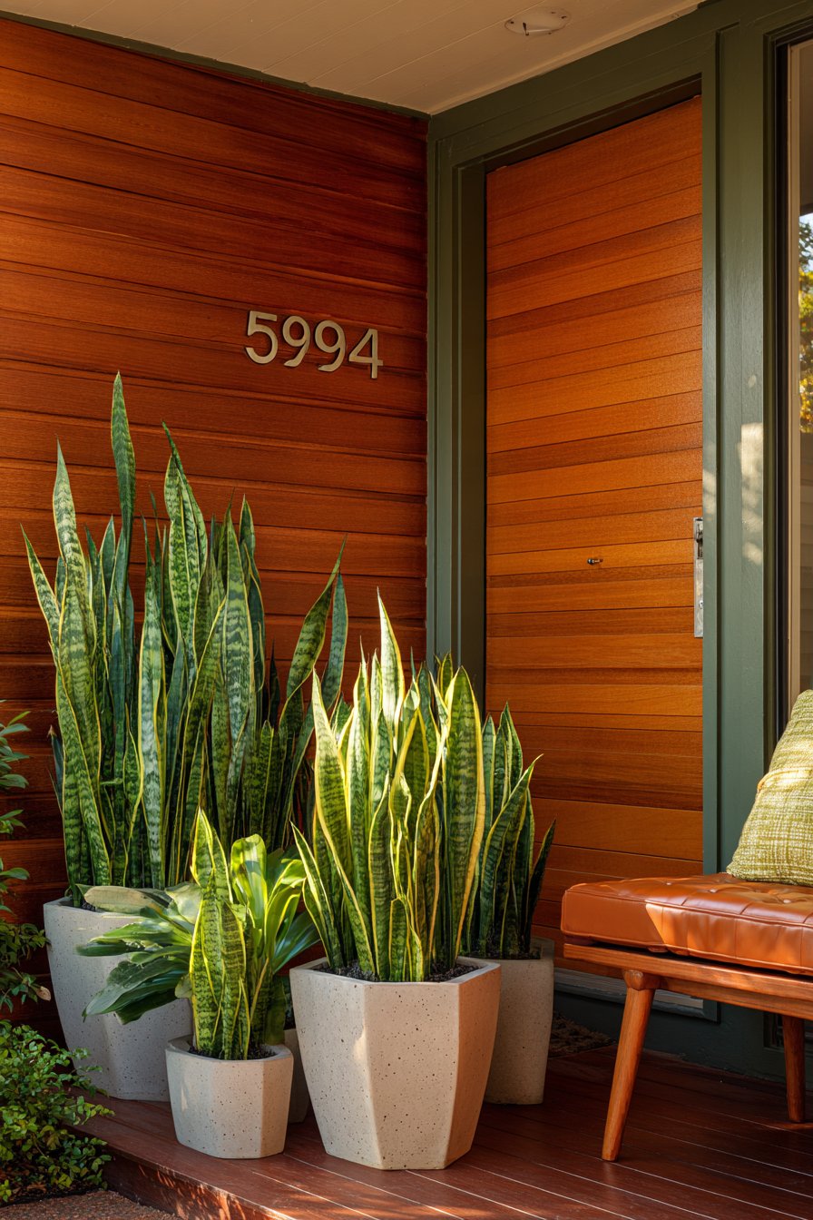 Mid-Century Teak and Brass Geometry
