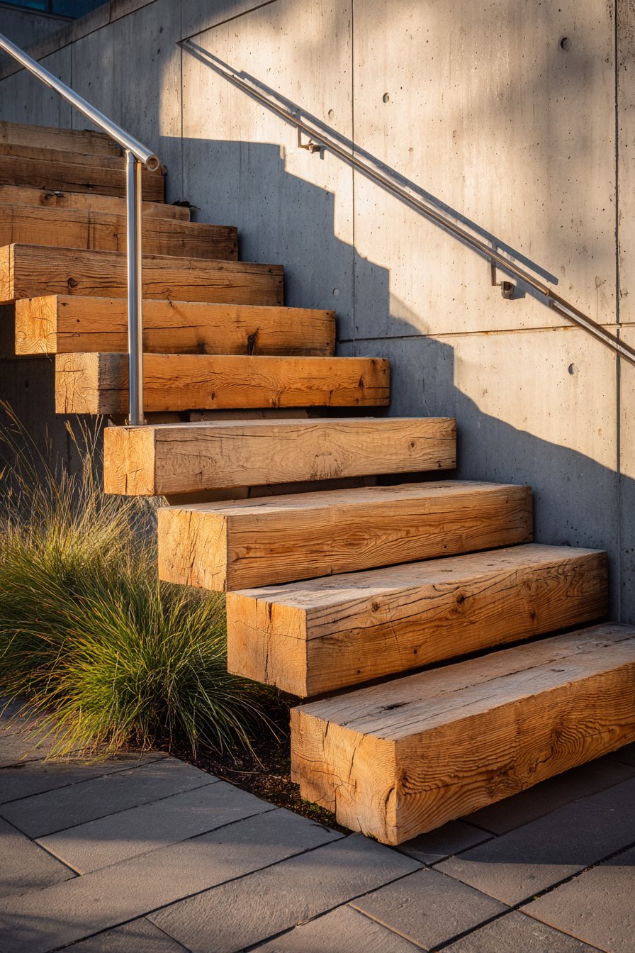 Contemporary Floating Reclaimed Fir Design