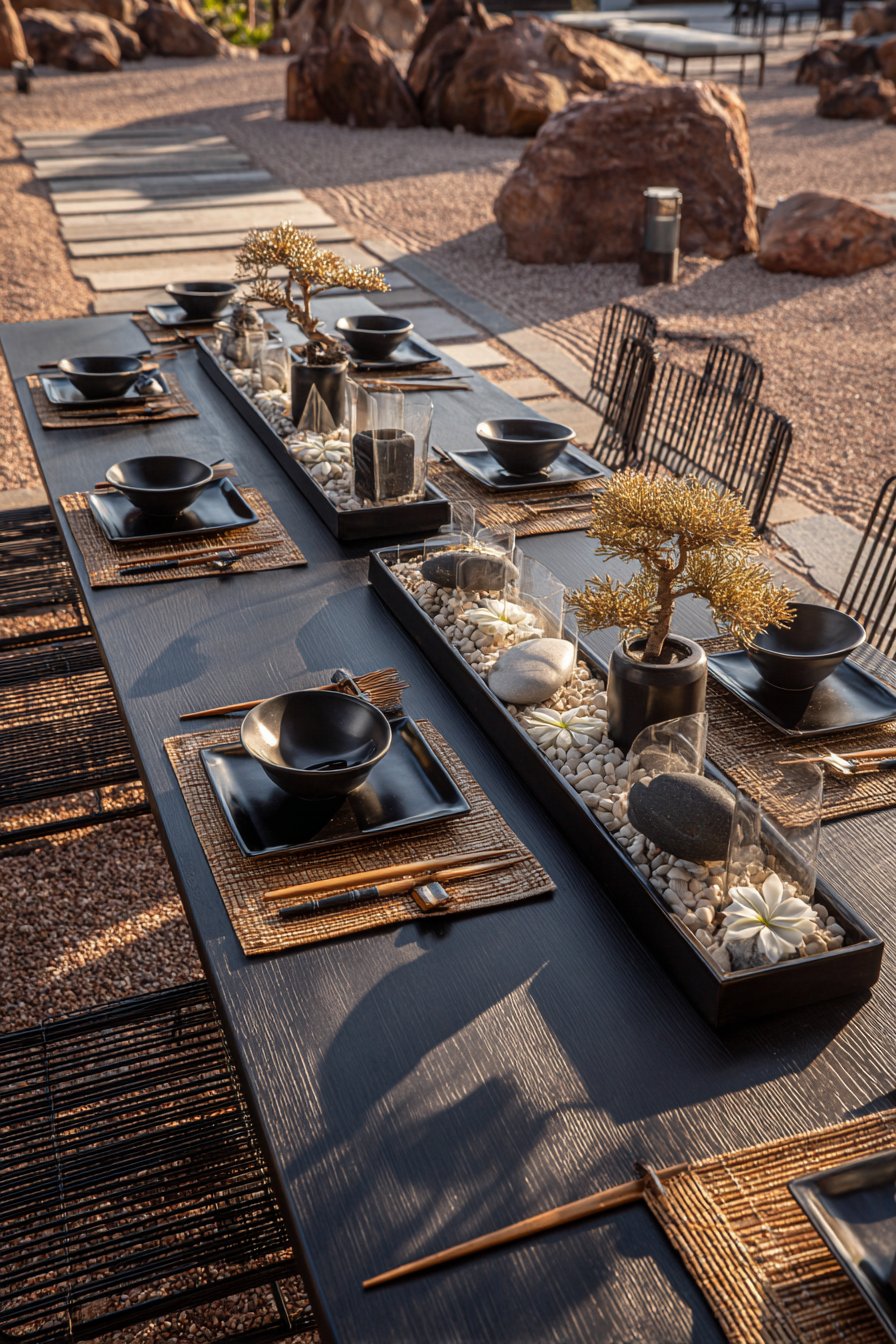 Zen Garden Meditation with Asian Minimalism