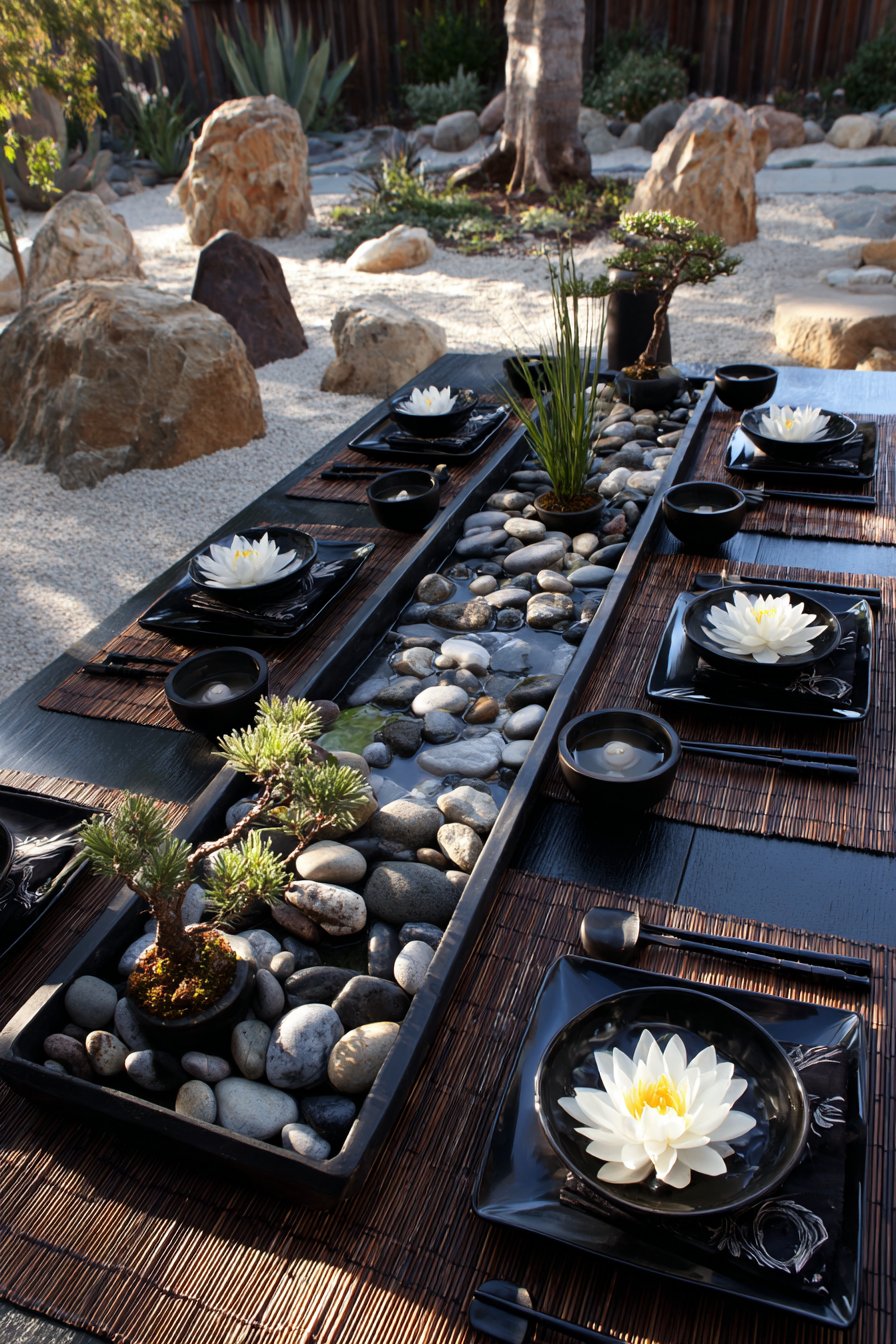 Zen Garden Meditation with Asian Minimalism