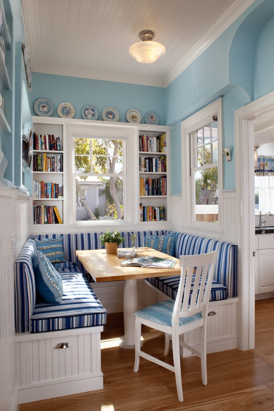 Built-In Breakfast Nook with Hidden Storage