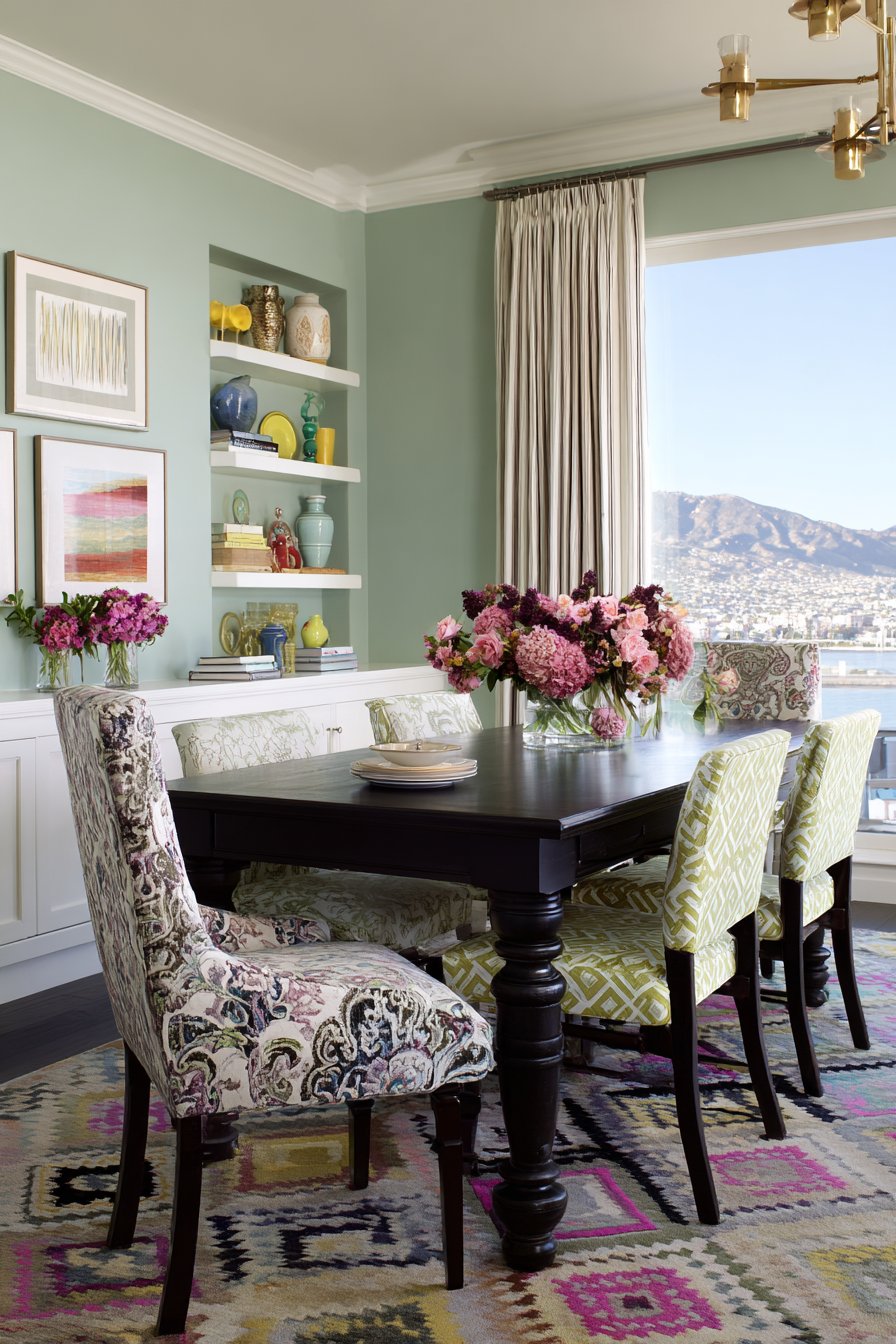 Dark Wood with Cheerful Pattern Mix