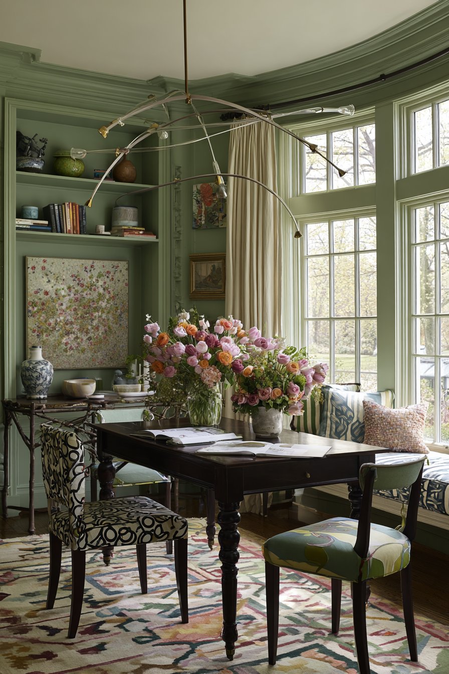 Dark Wood with Cheerful Pattern Mix