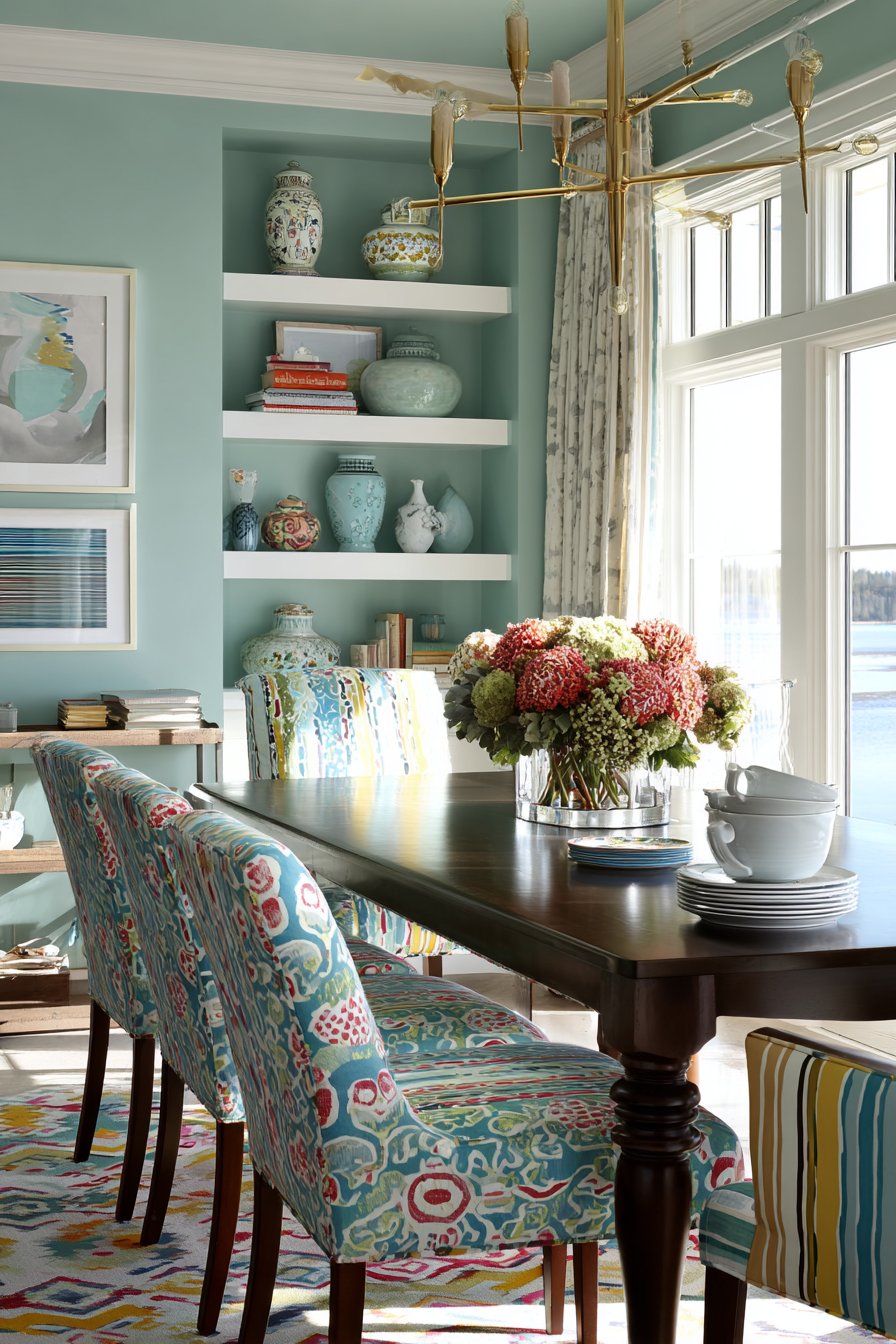 Dark Wood with Cheerful Pattern Mix