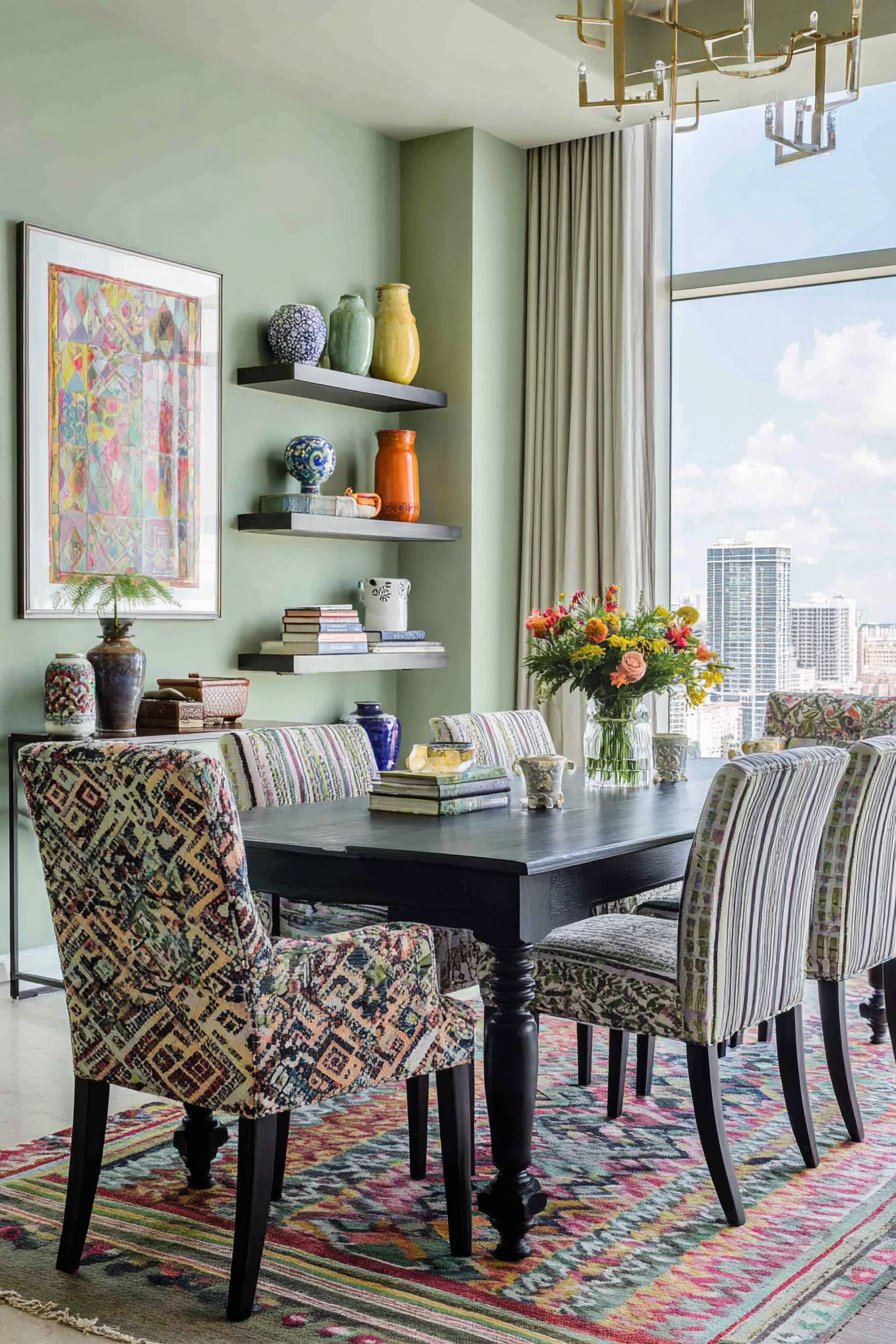 Dark Wood with Cheerful Pattern Mix