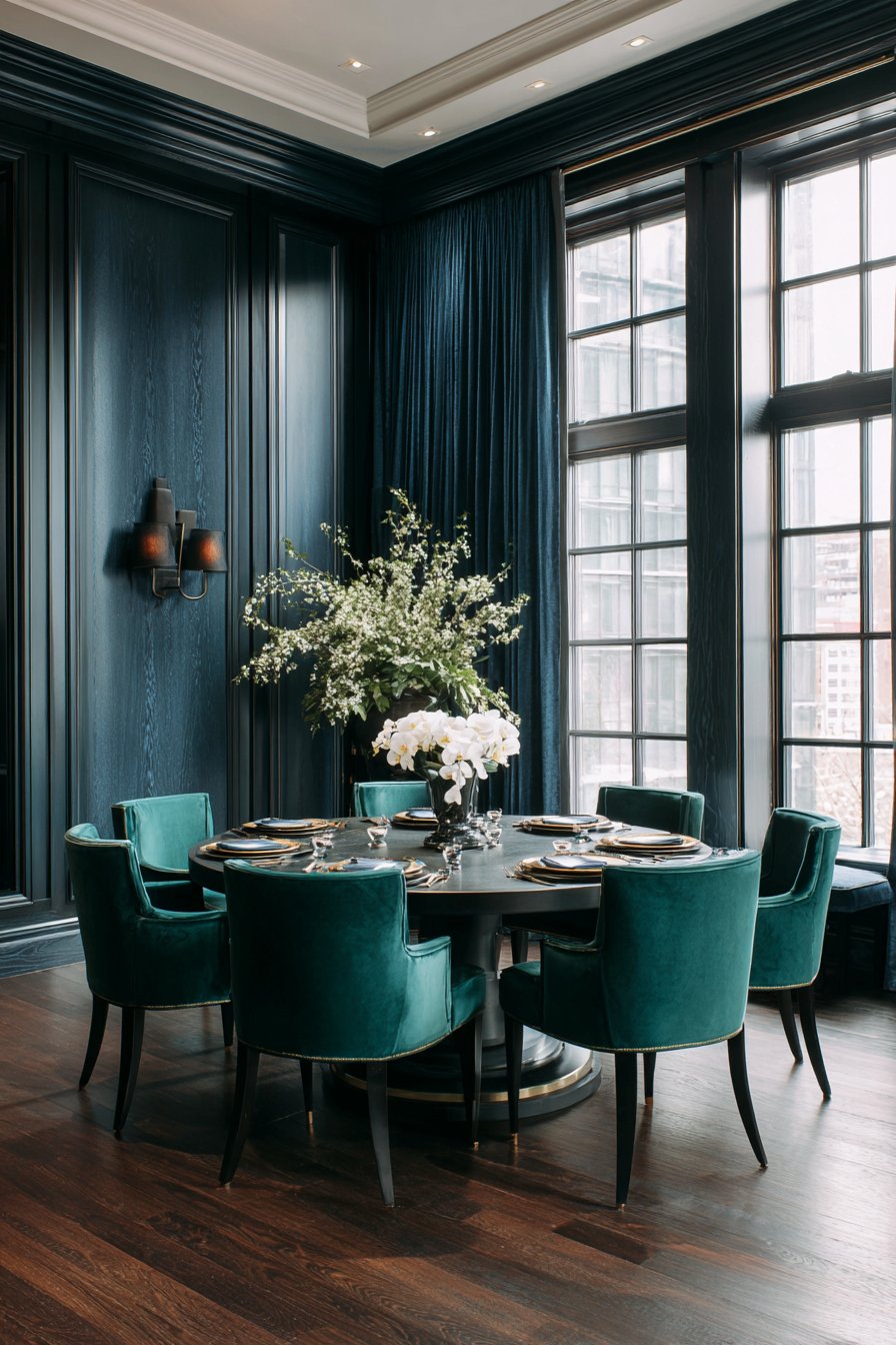 Emerald Elegance on Marble