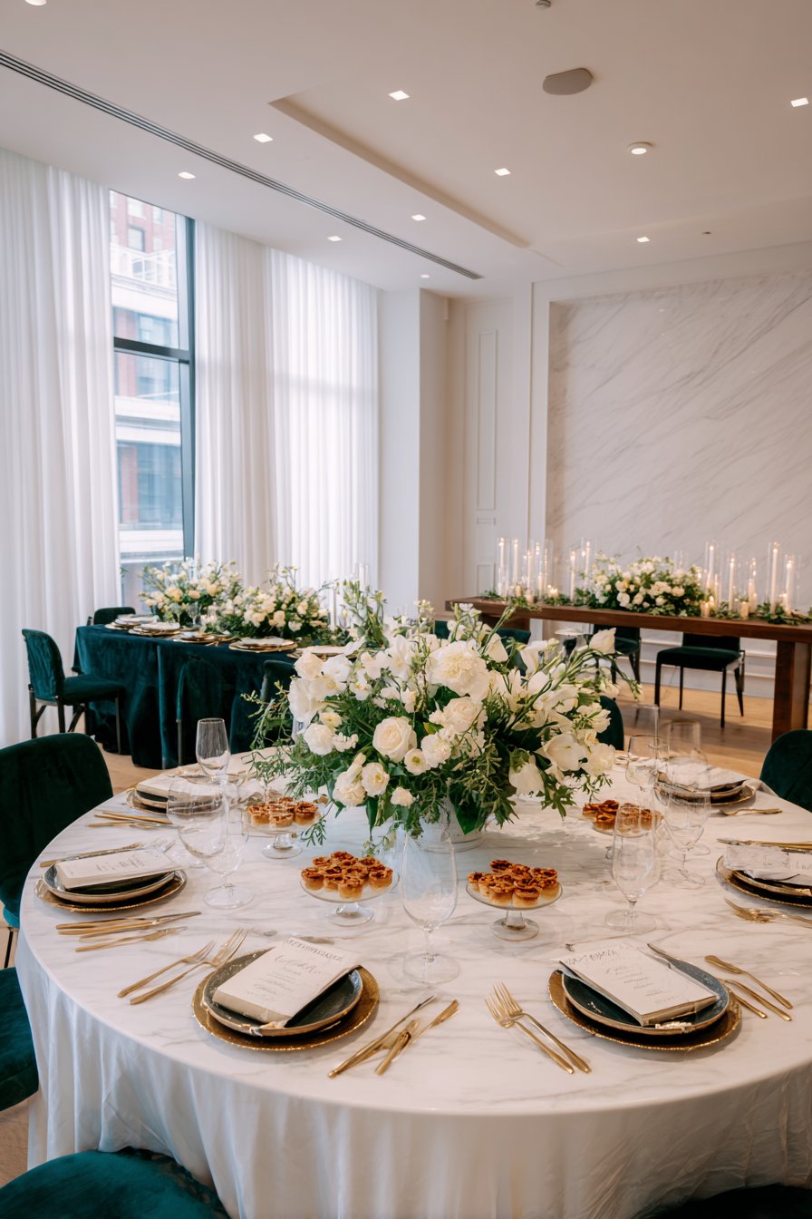 Emerald Elegance on Marble