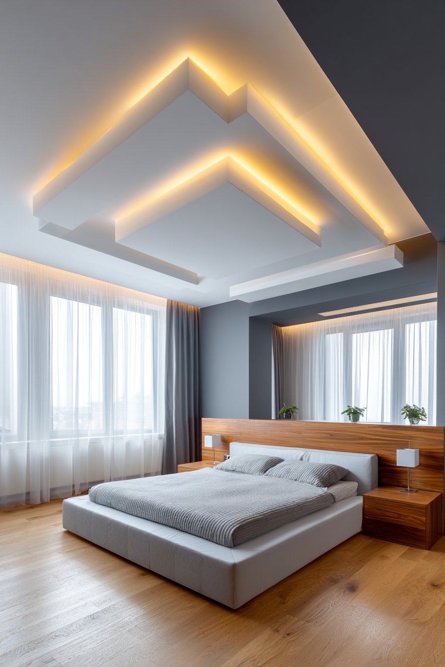 Modern Tray Ceiling Drama