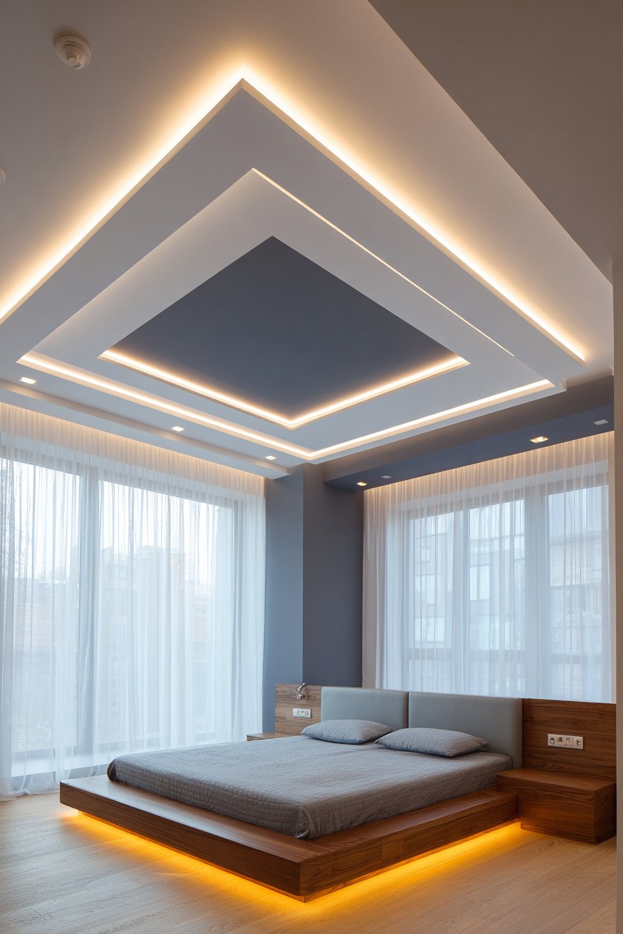 Modern Tray Ceiling Drama