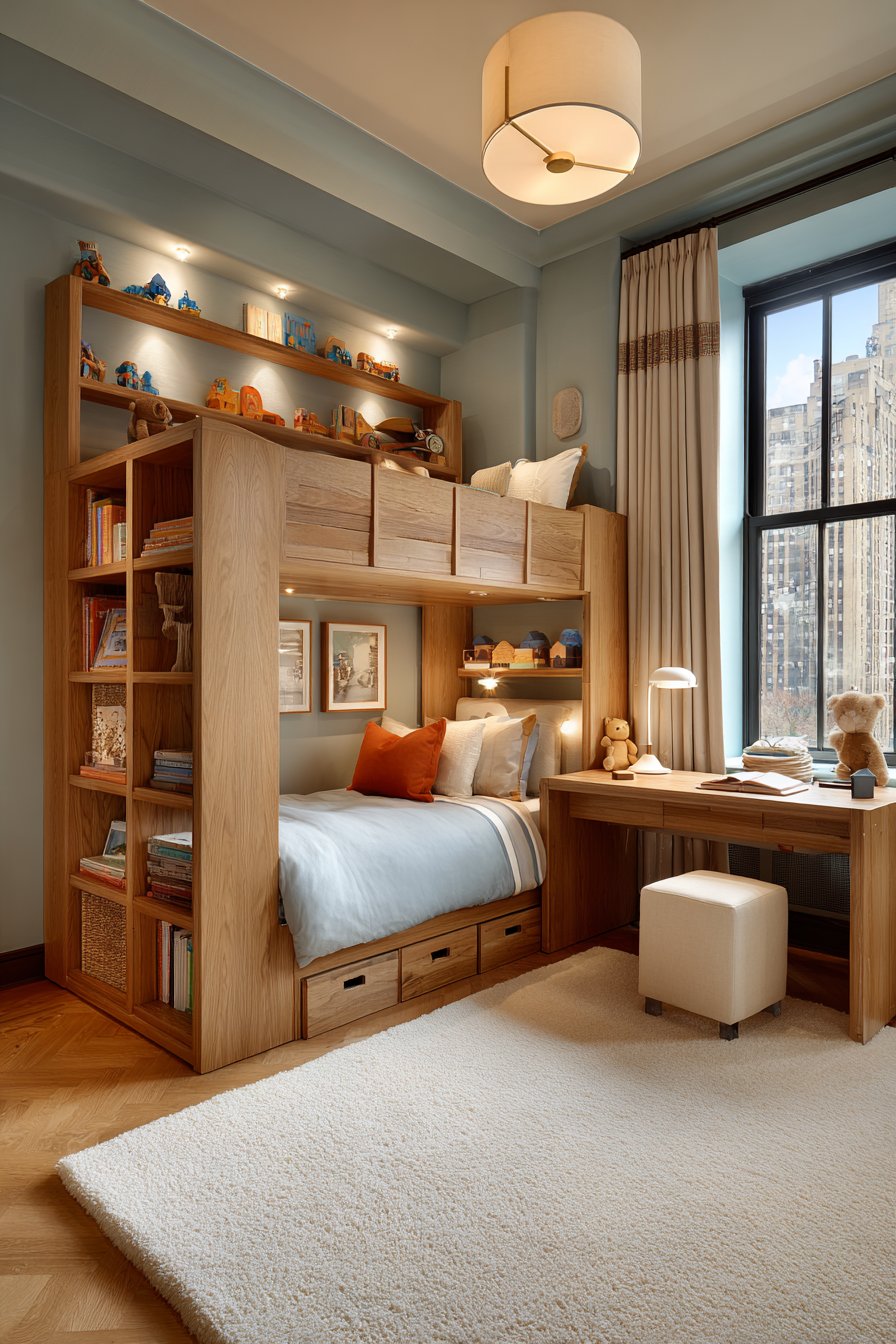 Space-Maximizing Loft Bed Design