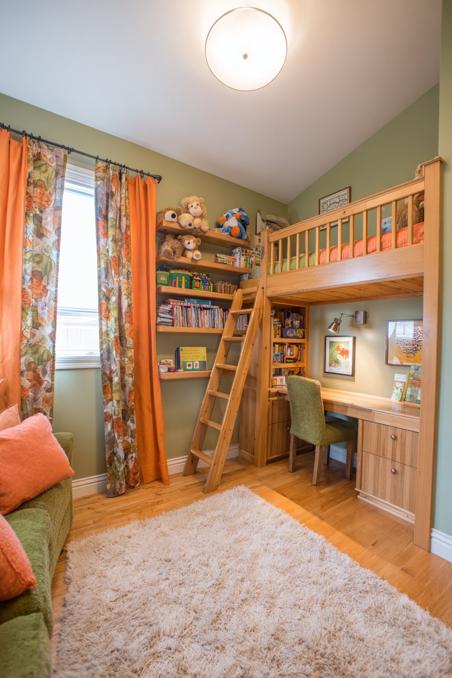 Space-Maximizing Loft Bed Design