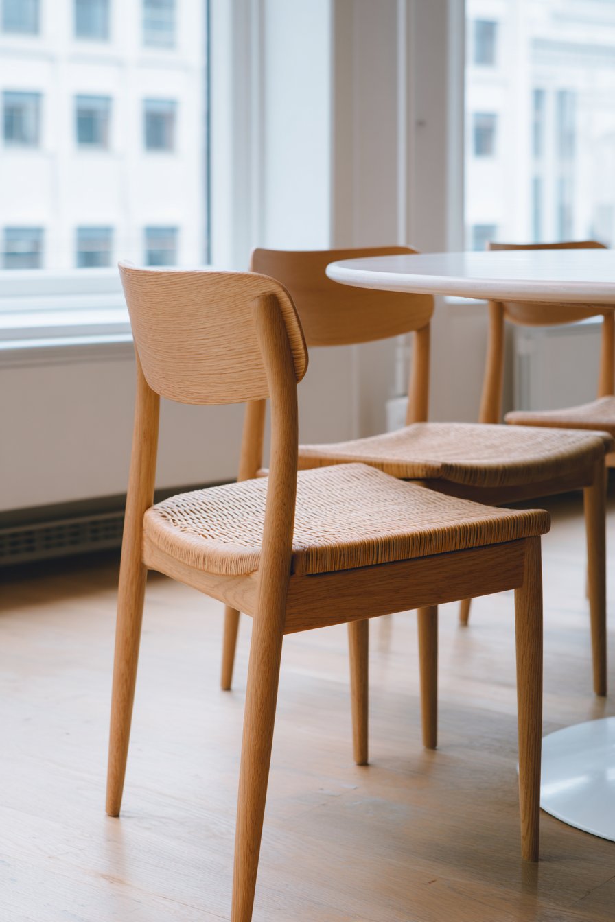 Scandinavian Light Oak with Paper Cord Seats