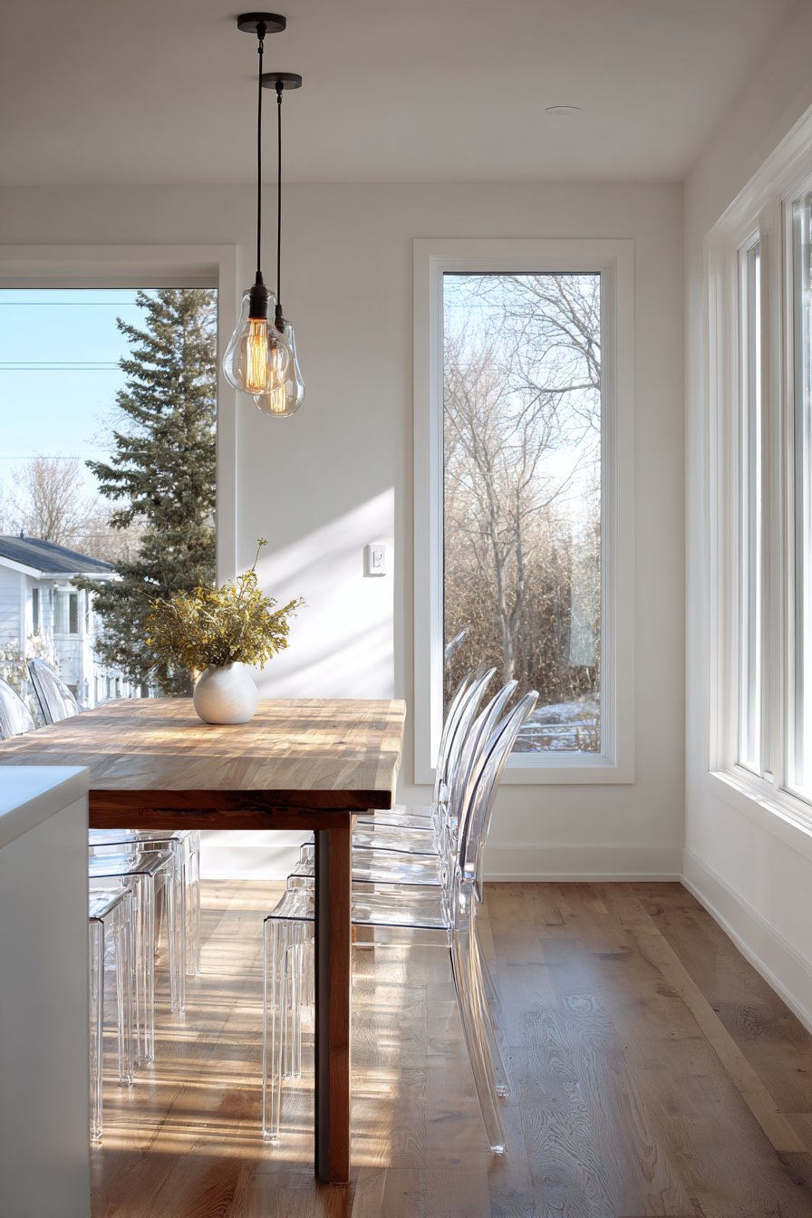 Light Ash and Transparent Acrylic Openness