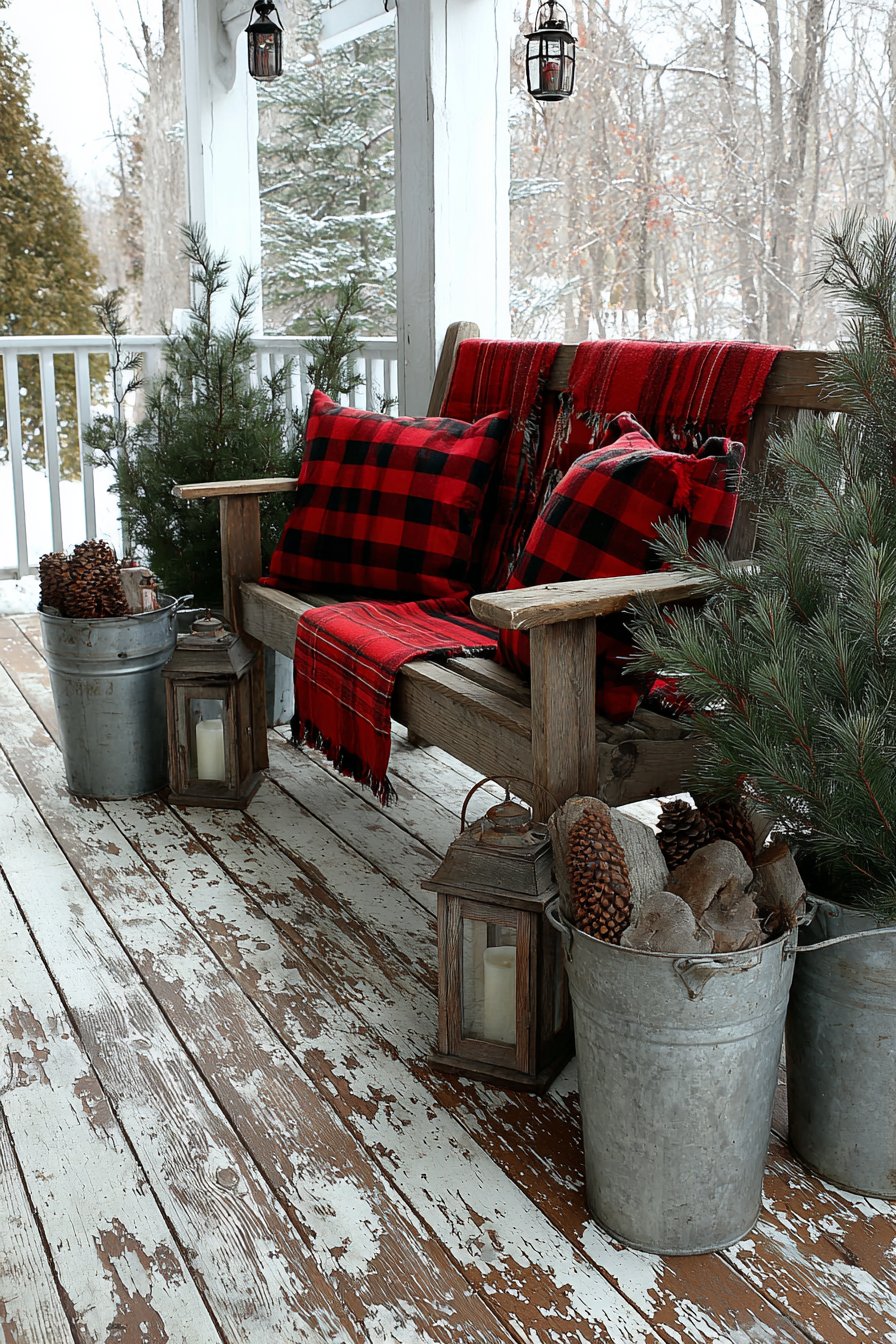 Rustic Farmhouse Porch with Natural Elements