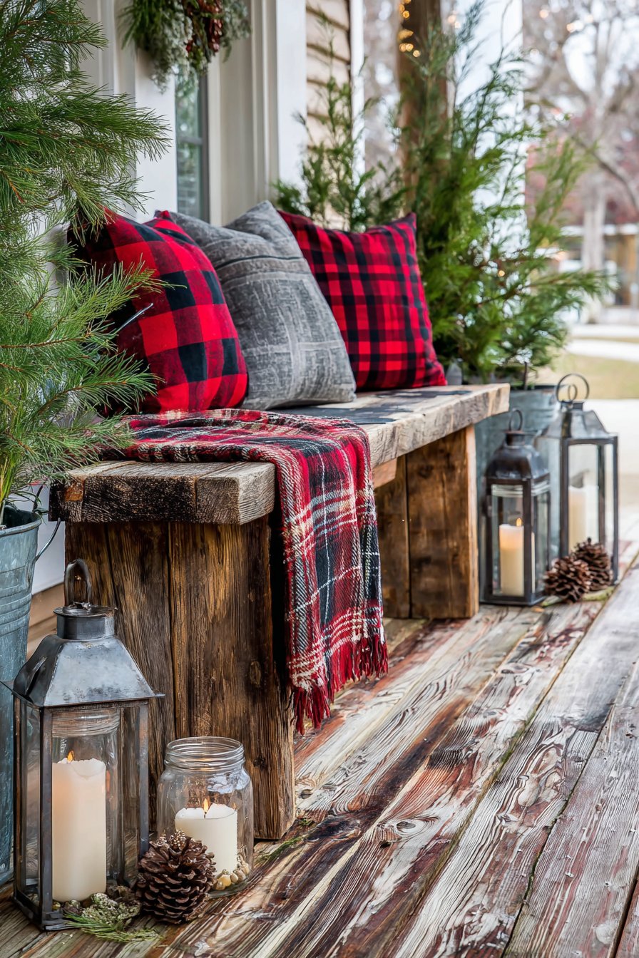 Rustic Farmhouse Porch with Natural Elements