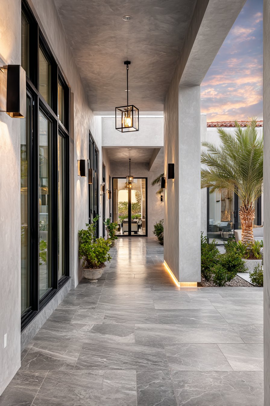 Contemporary Minimalist Concrete Passage