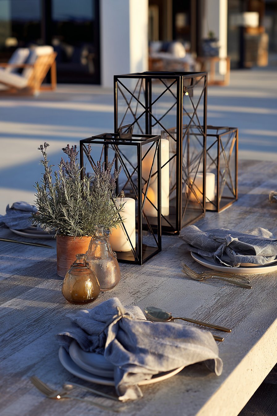 Contemporary Concrete and Herb Garden