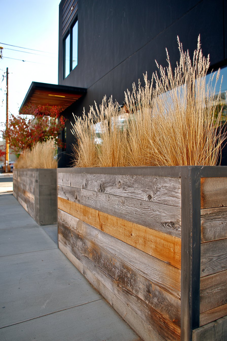 Modern Cedar Slat Wall with Integrated LED Lighting