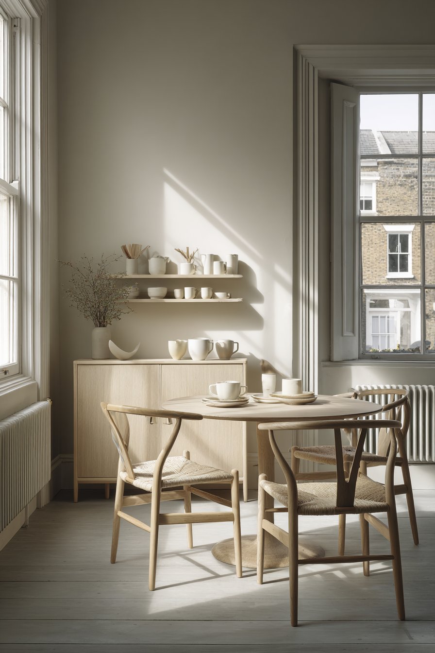 Minimalist Round Oak Sanctuary