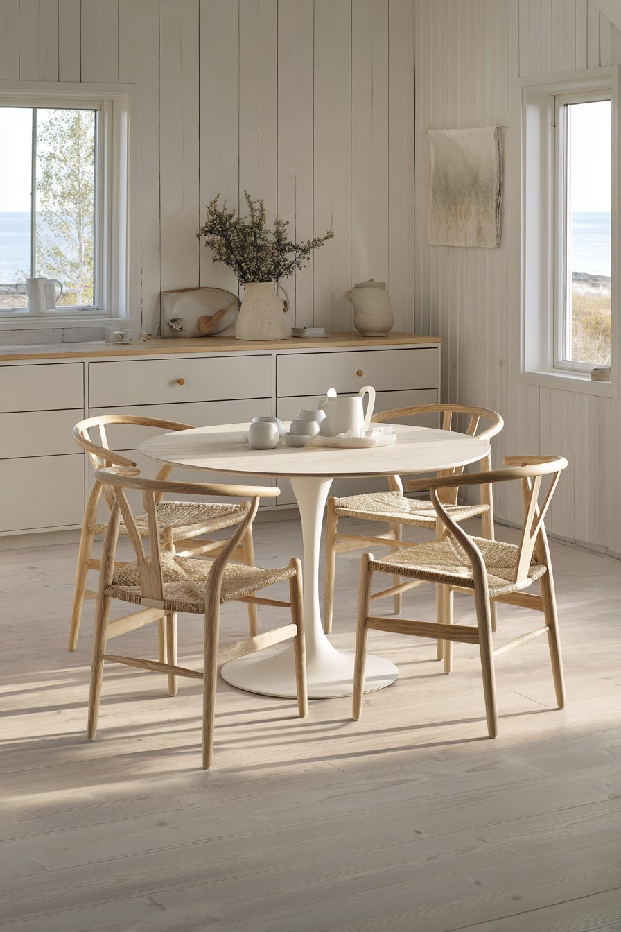 Minimalist Round Oak Sanctuary