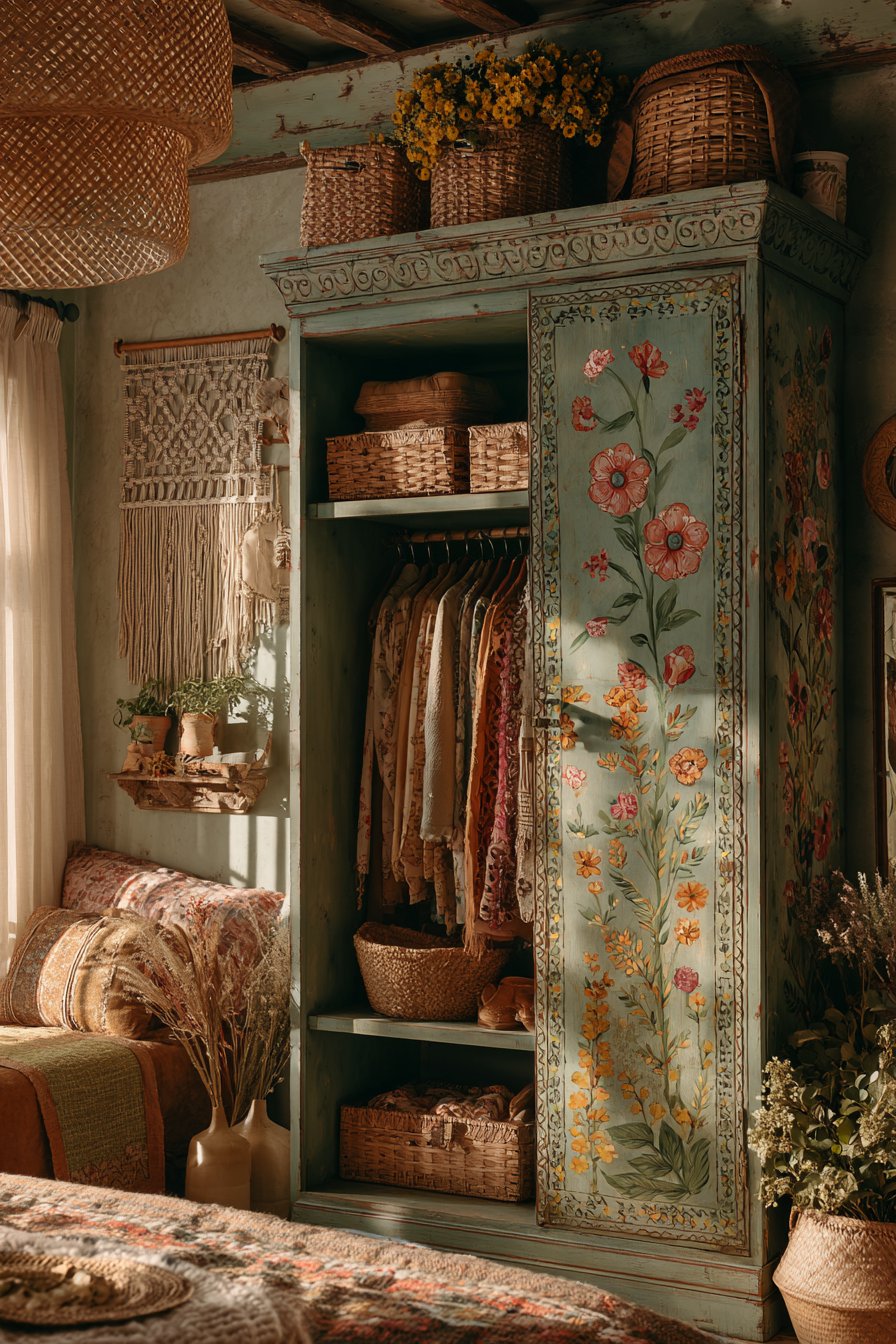 Bohemian Hand-Painted Vintage Character