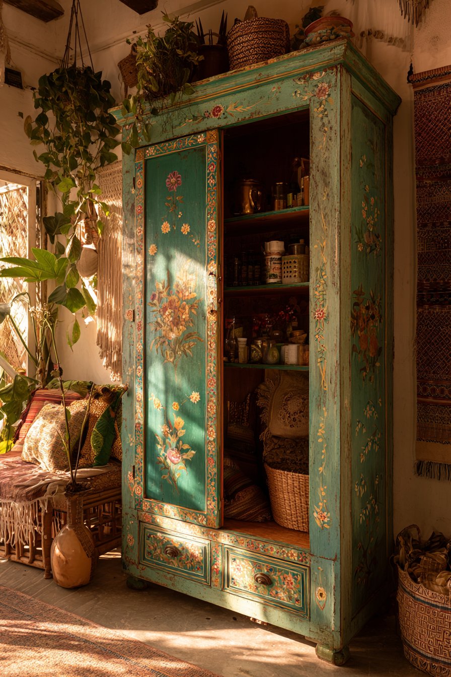 Bohemian Hand-Painted Vintage Character