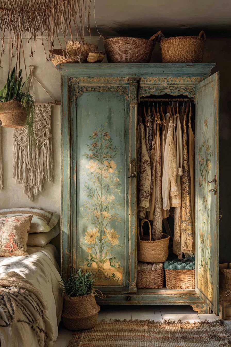 Bohemian Hand-Painted Vintage Character