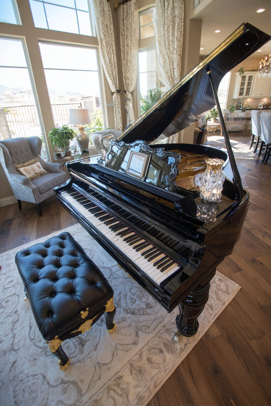 Baby Grand Piano as Elegant Focal Point