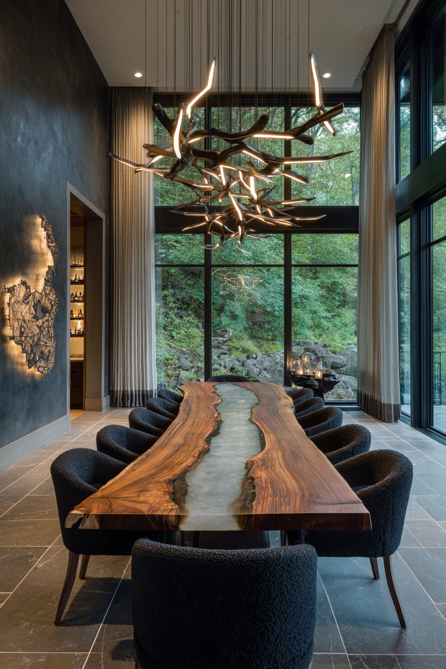 Contemporary Luxury with Live-Edge Resin