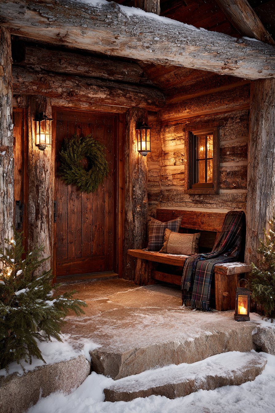 Mountain Cabin Log and Antler Rustic