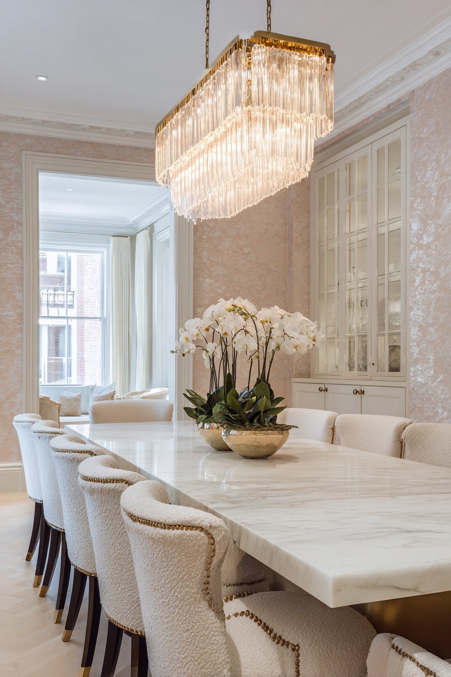 Luxury White Carrara Marble Statement