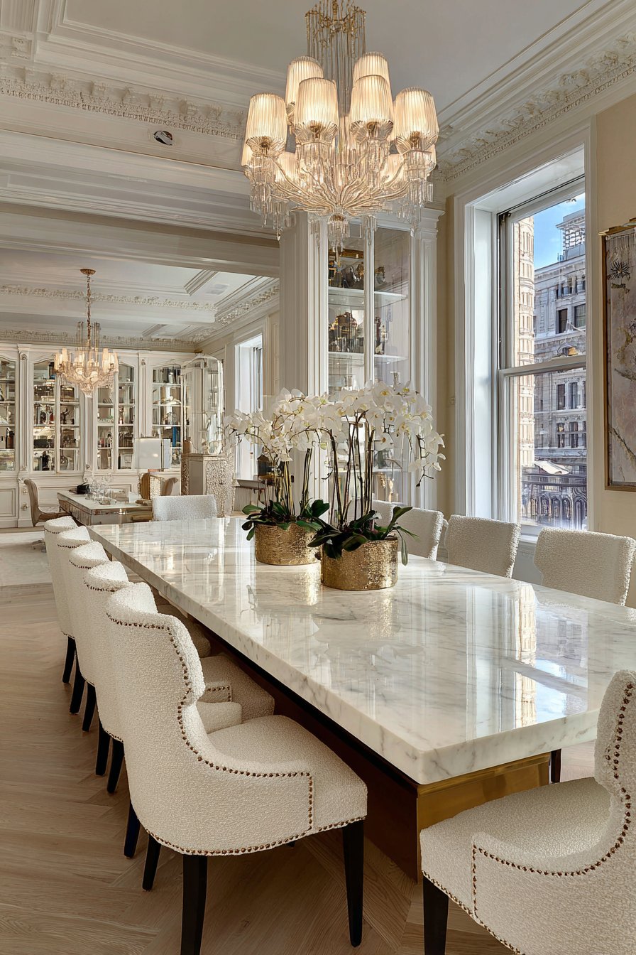 Luxury White Carrara Marble Statement