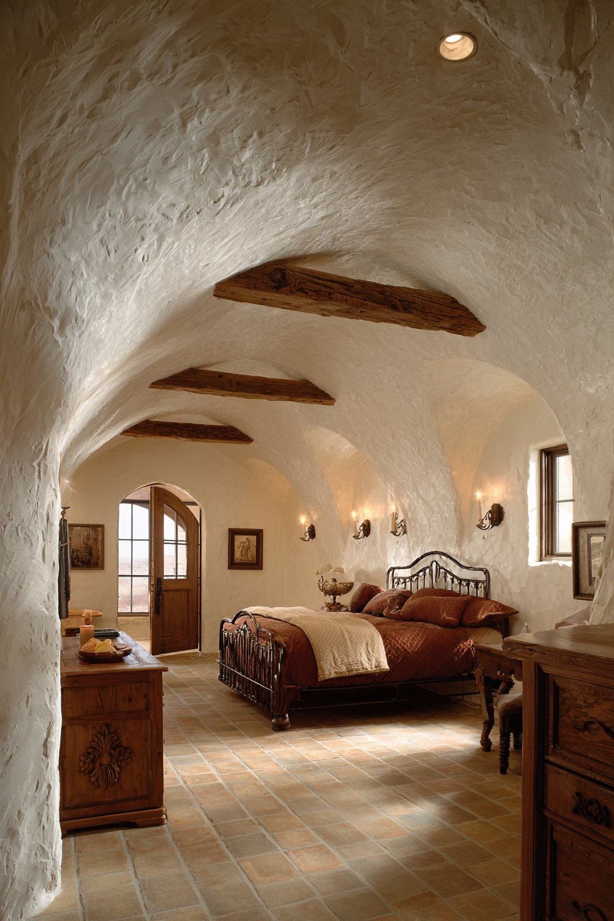 Mediterranean Arched Plaster Romance
