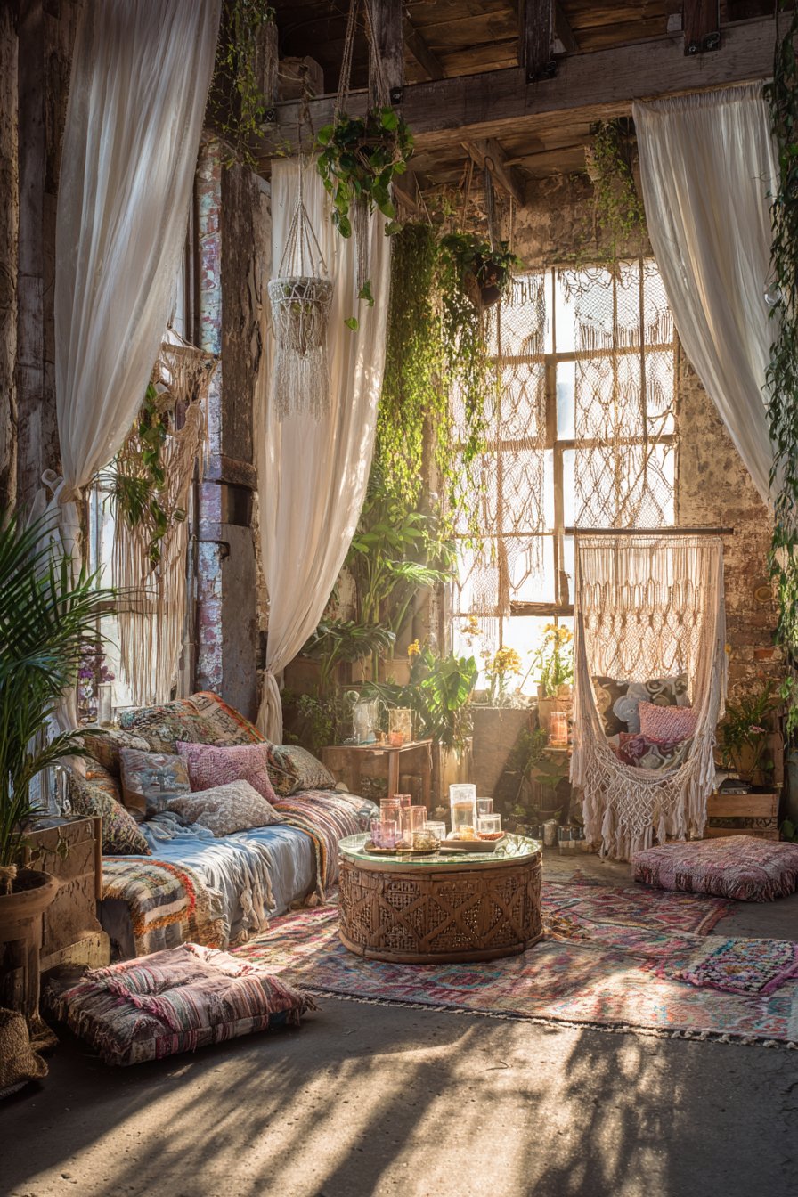 Faded Denim Sectional Complete Bohemian Integration