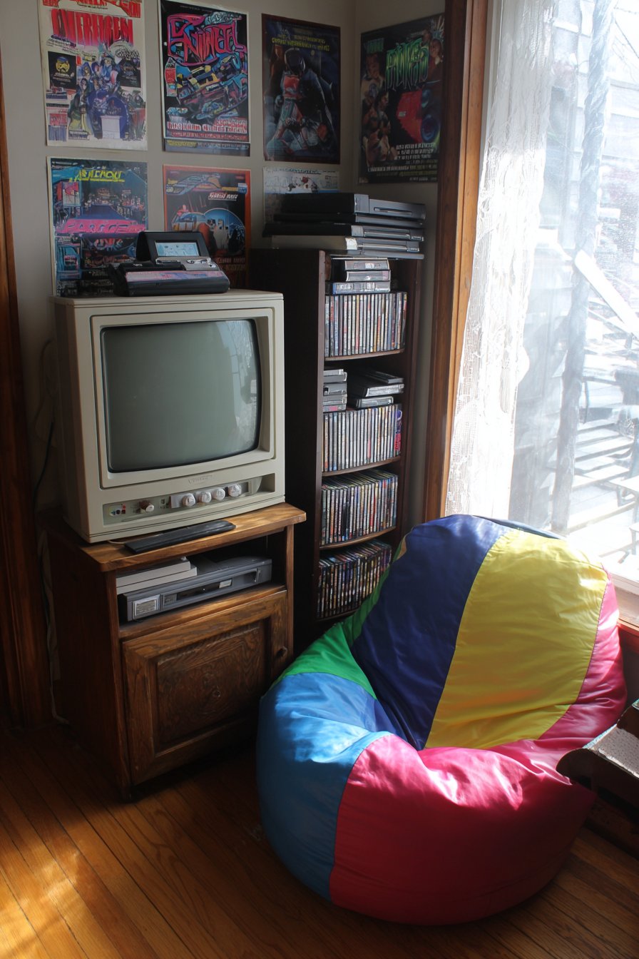 Entertainment Hub with Gaming Setup