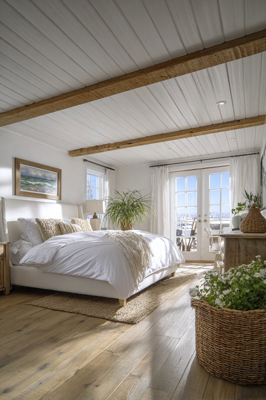 Coastal Shiplap Ceiling Charm