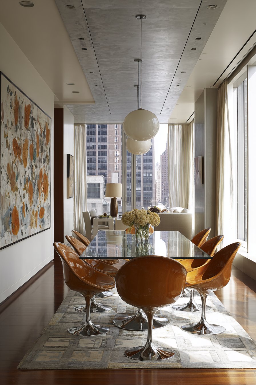 Sleek Glass-Top Contemporary Elegance