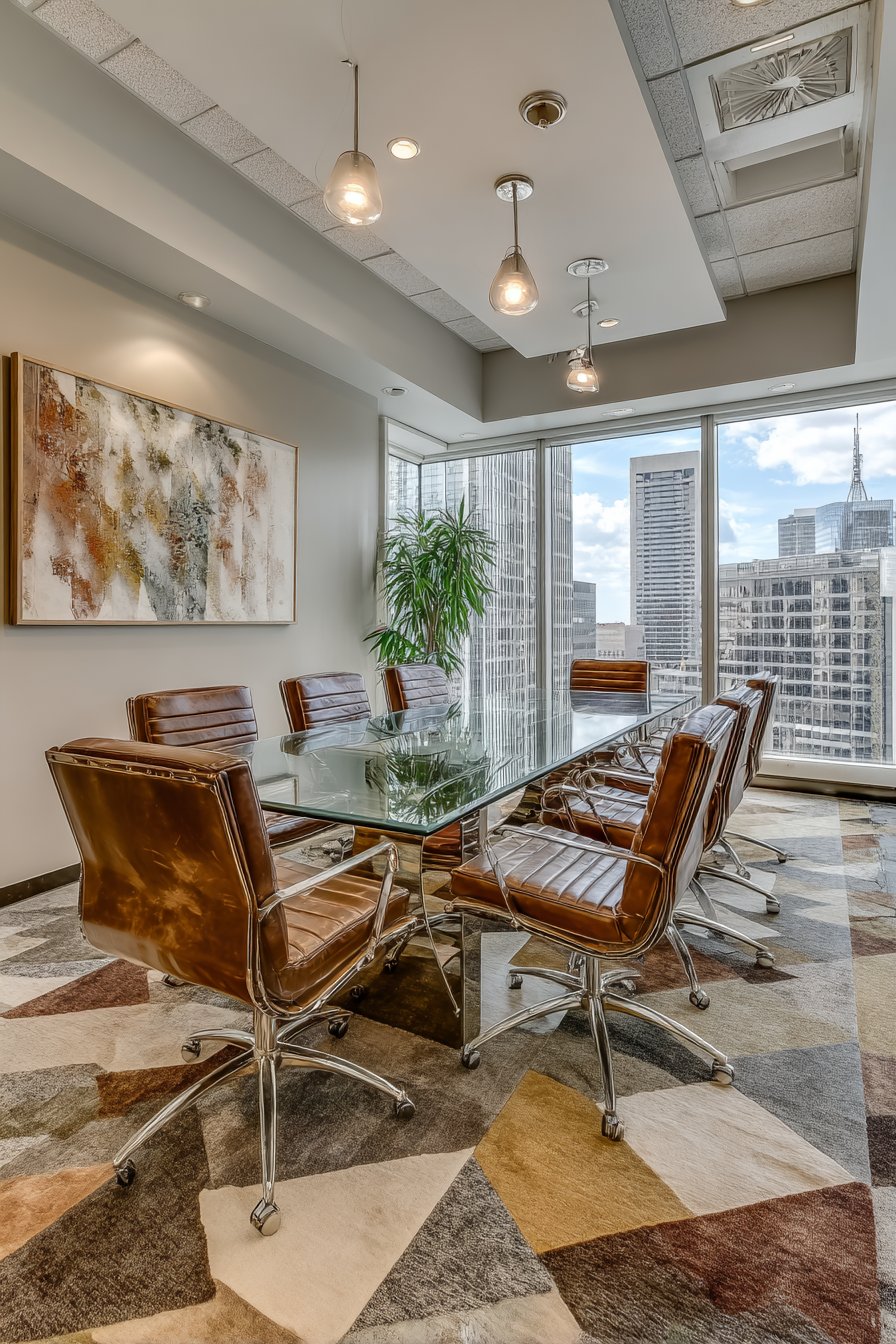 Sleek Glass-Top Contemporary Elegance