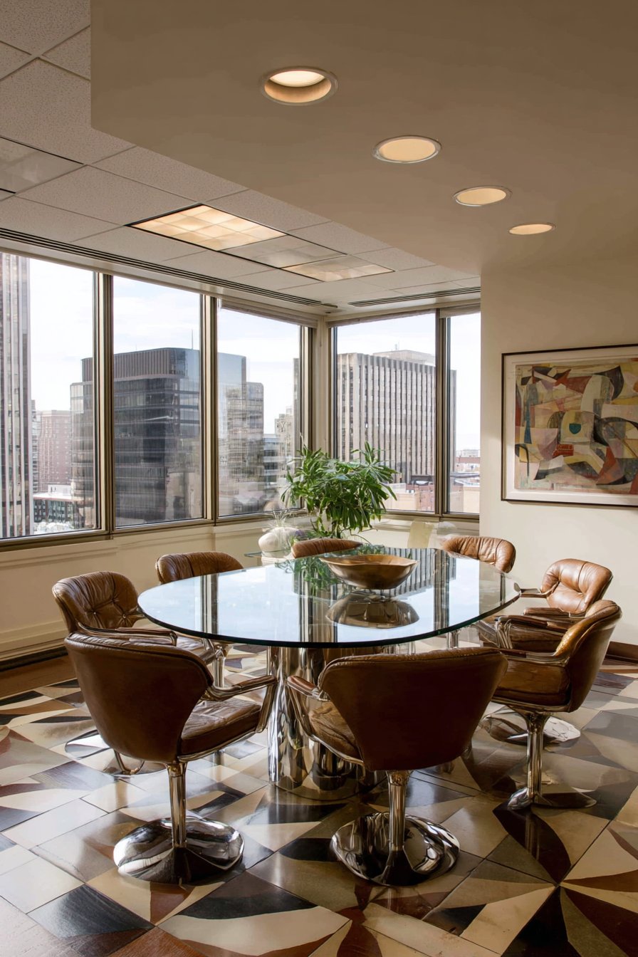 Sleek Glass-Top Contemporary Elegance