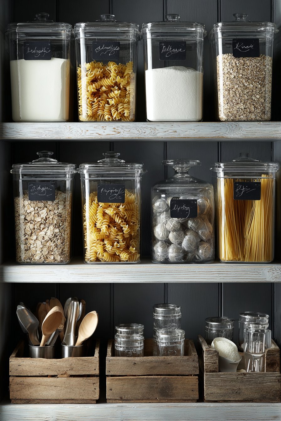 Implement Clear Storage Containers