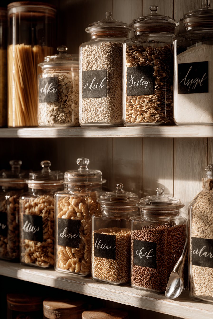 Implement Clear Storage Containers