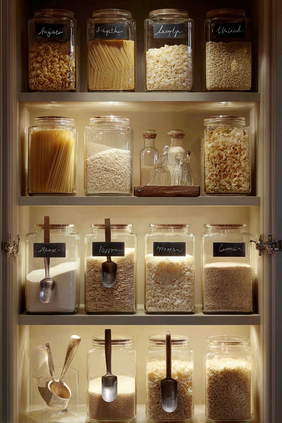 Implement Clear Storage Containers