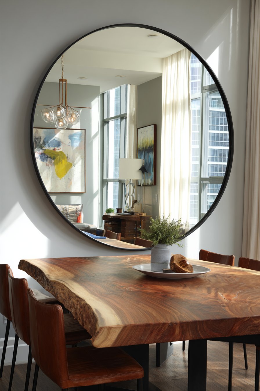 Oversized Round Statement Mirror
