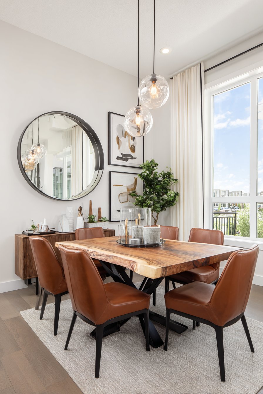 Oversized Round Statement Mirror