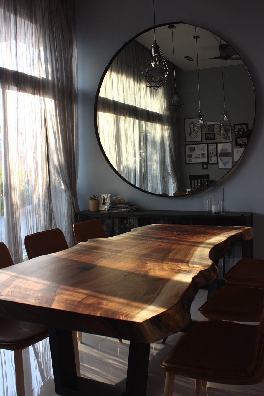 Oversized Round Statement Mirror