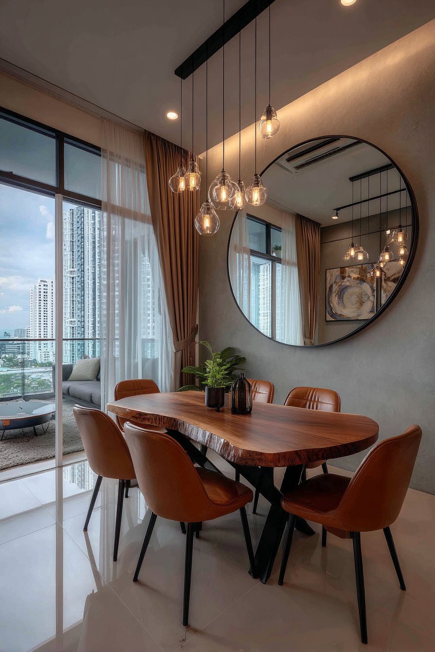 Oversized Round Statement Mirror