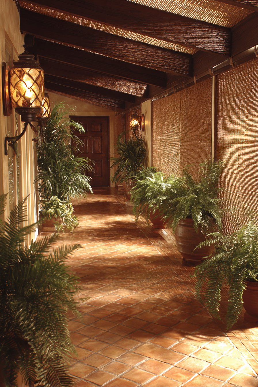 Tropical Paradise with Bamboo Screening