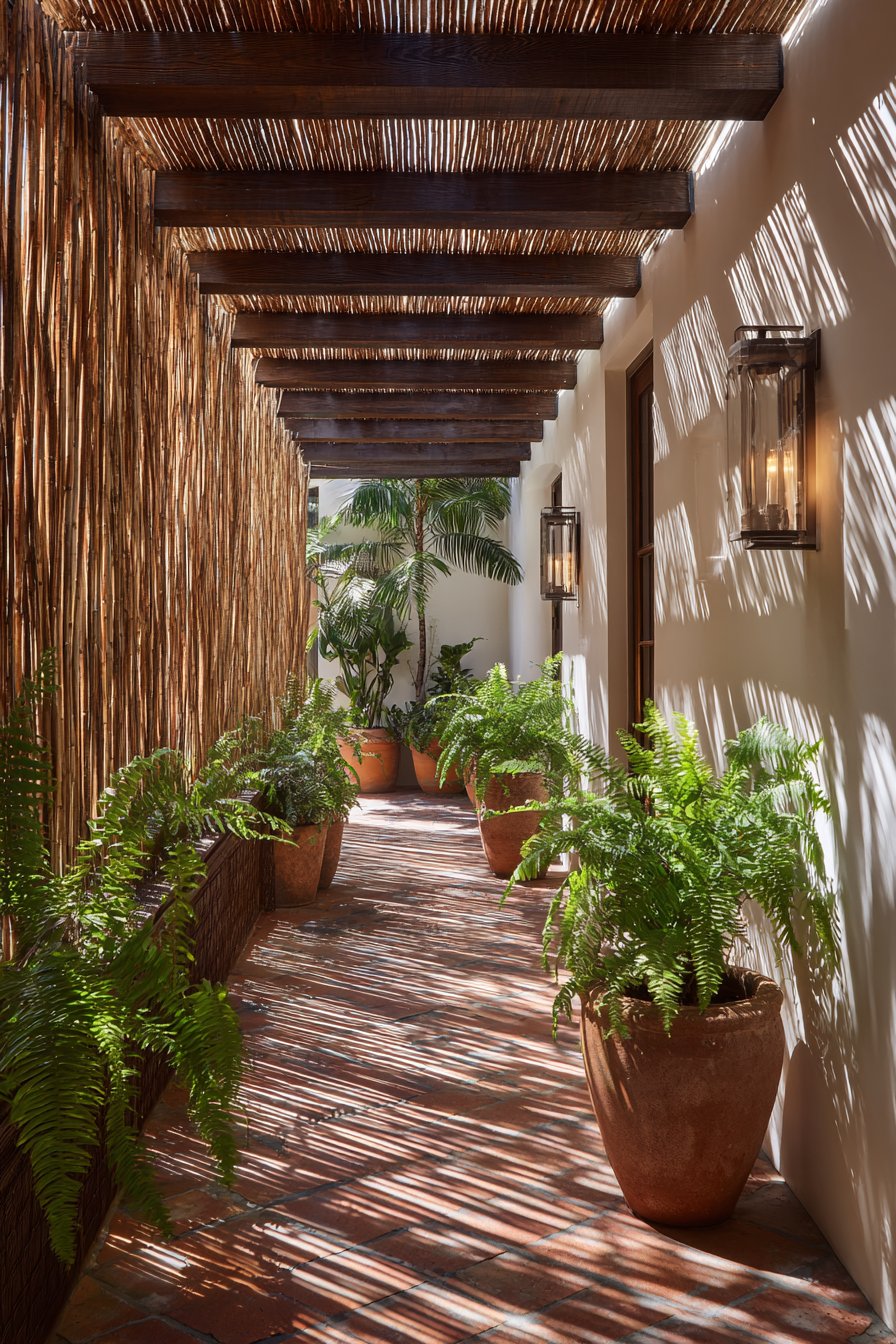 Tropical Paradise with Bamboo Screening